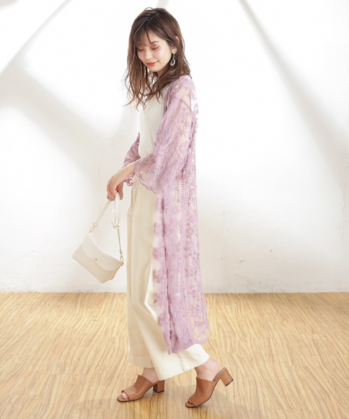 natural couture（ナチュラルクチュール）の「ヴィンテージレースガウン（シャツ/ブラウス・レディース・ピンク/オフホワイト/ベージュ・FREE）」の5枚目の写真