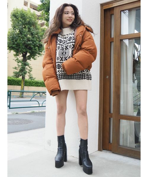 EVRIS（エヴリス）の「ハンドライクジャカードニット（ニット/セーター・レディース・ホワイト/ブラック/ブラウン・FREE）」の14枚目の写真