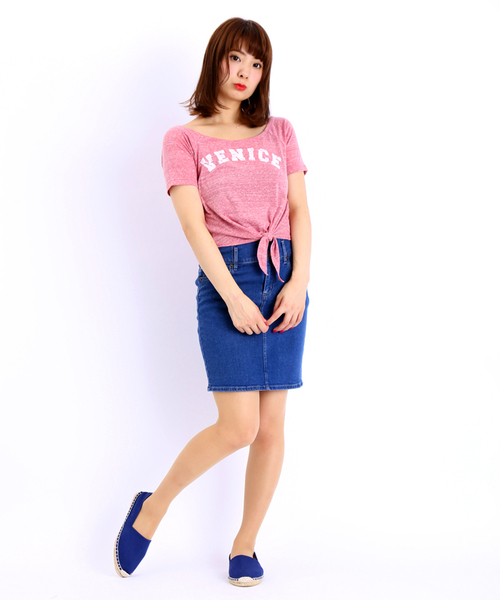 WEGO（ウィゴー）の「WEGO/デニムハイウエストタイトスカート（デニムスカート・レディース・ホワイト/インディゴブルー/ダークインディゴブルー・FREE）」の16枚目の写真