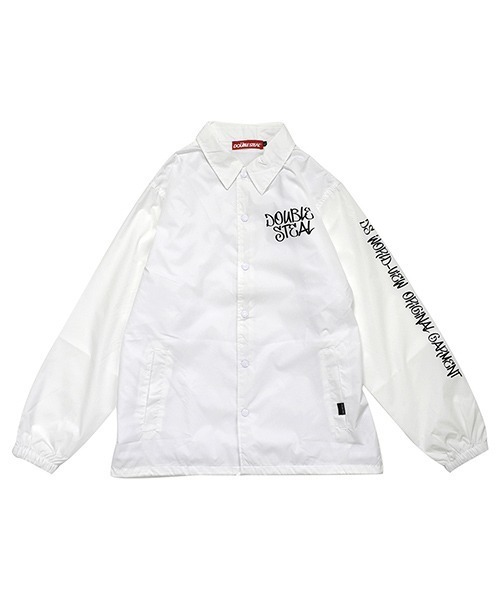 DOUBLE STEAL（ダブルスティール）の「One Hand Coache Jacket（ナイロンジャケット・メンズ・ホワイト×ブラック/ブラック×ホワイト/ブラック×ブラック/チャコールグレー・MEDIUM/LARGE/X-LARGE）」の2枚目の写真