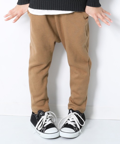 devirock(デビロック)の「裏シャギーサルエルパンツ(その他パンツ・キッズ・ブラック/スモークピンク/ヘザーチャコール/キャメル/パープル系その他/モカ/ライトブラウン/カーキ・80cm/90cm/95cm/110cm/100cm/120cm/150cm/160cm/130cm/140cm)」の4枚目の写真