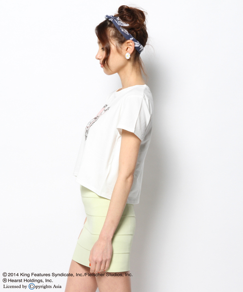 L.D.S.(エルディーエス)の「BETTY BOOP ミニTシャツ(Tシャツ/カットソー・レディース・ホワイト系/ピンク系/ブルー系・FREE)」の10枚目の写真