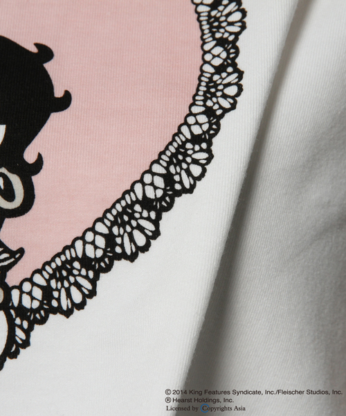 L.D.S.(エルディーエス)の「BETTY BOOP ミニTシャツ(Tシャツ/カットソー・レディース・ホワイト系/ピンク系/ブルー系・FREE)」の4枚目の写真