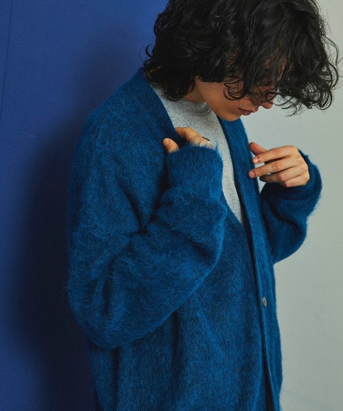 ふ*じ様 MAISON SPECIAL メゾンスペシャル モヘヤ カーディガン セール】《ユニセックスアイテム》IGEA SUPER KIDヘアリーモヘヤ