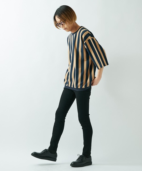 Lui's（ルイス）の「ストライプポンチプルオーバー（Tシャツ/カットソー・メンズ・ブルー系その他/ネイビー×ホワイト・マルチサイズ）」の3枚目の写真