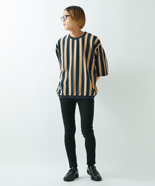 Lui's（ルイス）の「ストライプポンチプルオーバー（Tシャツ/カットソー・メンズ・ブルー系その他/ネイビー×ホワイト・マルチサイズ）」の6枚目の写真