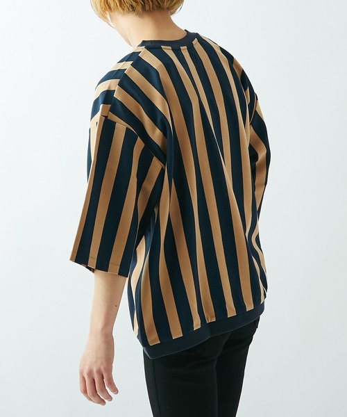 Lui's（ルイス）の「ストライプポンチプルオーバー（Tシャツ/カットソー・メンズ・ブルー系その他/ネイビー×ホワイト・マルチサイズ）」の8枚目の写真