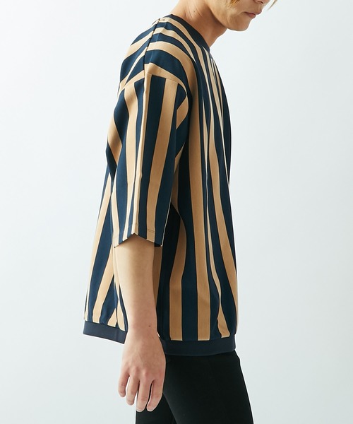 Lui's（ルイス）の「ストライプポンチプルオーバー（Tシャツ/カットソー・メンズ・ブルー系その他/ネイビー×ホワイト・マルチサイズ）」の10枚目の写真