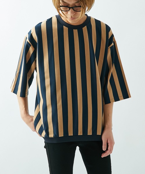 Lui's（ルイス）の「ストライプポンチプルオーバー（Tシャツ/カットソー・メンズ・ブルー系その他/ネイビー×ホワイト・マルチサイズ）」の11枚目の写真