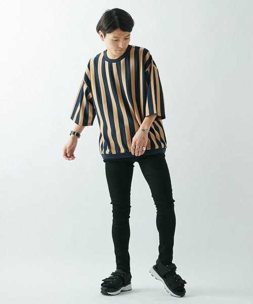 Lui's（ルイス）の「ストライプポンチプルオーバー（Tシャツ/カットソー・メンズ・ブルー系その他/ネイビー×ホワイト・マルチサイズ）」の17枚目の写真