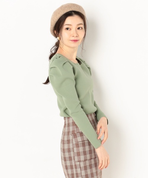 archives（アルシーヴ）の「パワショルラメニットプルオーバー（ニット/セーター・レディース・アイボリー/ブラック/グリーン/ブルー・MEDIUM）」の3枚目の写真