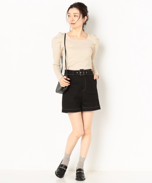 archives（アルシーヴ）の「パワショルラメニットプルオーバー（ニット/セーター・レディース・アイボリー/ブラック/グリーン/ブルー・MEDIUM）」の8枚目の写真