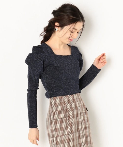 archives（アルシーヴ）の「パワショルラメニットプルオーバー（ニット/セーター・レディース・アイボリー/ブラック/グリーン/ブルー・MEDIUM）」の12枚目の写真