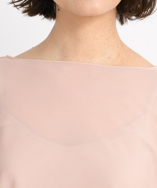 DouDou（ドゥドゥ）の「シアーメローボートプルオーバー（Tシャツ/カットソー・レディース・ライトグレー/ピンク/ライトベージュ・FREE）」の18枚目の写真