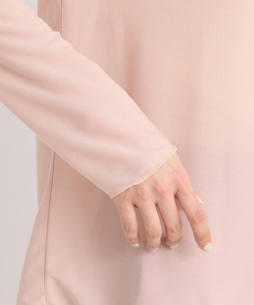 DouDou（ドゥドゥ）の「シアーメローボートプルオーバー（Tシャツ/カットソー・レディース・ライトグレー/ピンク/ライトベージュ・FREE）」の7枚目の写真