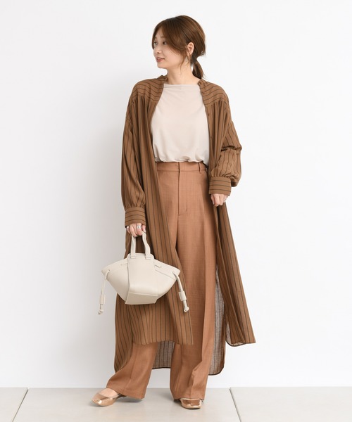 DouDou（ドゥドゥ）の「シアーメローボートプルオーバー（Tシャツ/カットソー・レディース・ライトグレー/ピンク/ライトベージュ・FREE）」の20枚目の写真