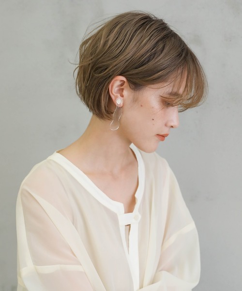 select MOCA(セレクトモカ)の「ドロップアメーバーイヤリング(イヤリング・レディース・ライトグレー/ライトグリーン/アイボリー/クリア・FREE)」の12枚目の写真