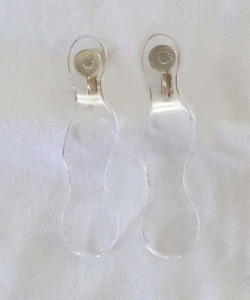 select MOCA(セレクトモカ)の「ドロップアメーバーイヤリング(イヤリング・レディース・ライトグレー/ライトグリーン/アイボリー/クリア・FREE)」の22枚目の写真