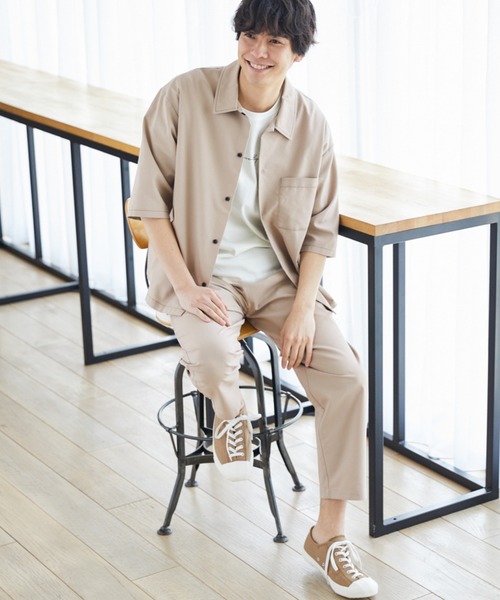 LAKOLE（ラコレ）の「ドビークロップドシャツ / LAKOLE（シャツ/ブラウス・メンズ・ブラック/ベージュ/オリーブ・MEDIUM/LARGE）」の4枚目の写真