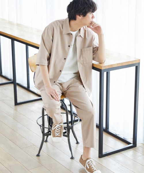 LAKOLE（ラコレ）の「ドビークロップドシャツ / LAKOLE（シャツ/ブラウス・メンズ・ブラック/ベージュ/オリーブ・MEDIUM/LARGE）」の5枚目の写真