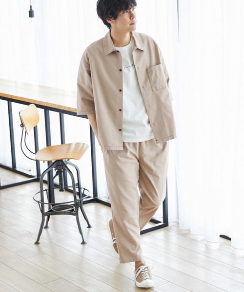 LAKOLE（ラコレ）の「ドビークロップドシャツ / LAKOLE（シャツ/ブラウス・メンズ・ブラック/ベージュ/オリーブ・MEDIUM/LARGE）」の6枚目の写真