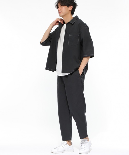 LAKOLE（ラコレ）の「ドビークロップドシャツ / LAKOLE（シャツ/ブラウス・メンズ・ブラック/ベージュ/オリーブ・MEDIUM/LARGE）」の9枚目の写真