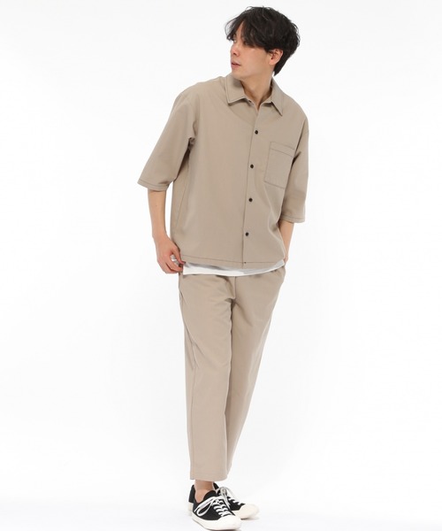 LAKOLE（ラコレ）の「ドビークロップドシャツ / LAKOLE（シャツ/ブラウス・メンズ・ブラック/ベージュ/オリーブ・MEDIUM/LARGE）」の10枚目の写真