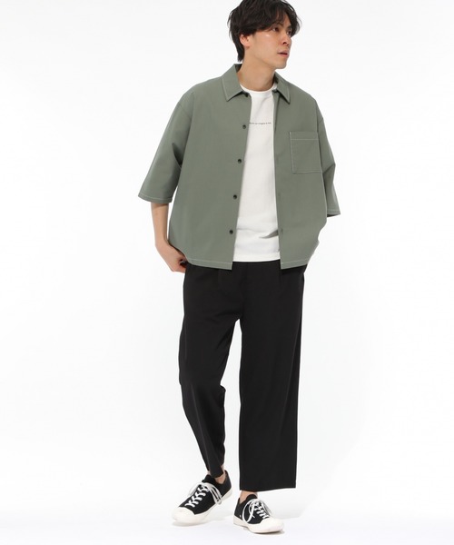 LAKOLE（ラコレ）の「ドビークロップドシャツ / LAKOLE（シャツ/ブラウス・メンズ・ブラック/ベージュ/オリーブ・MEDIUM/LARGE）」の11枚目の写真