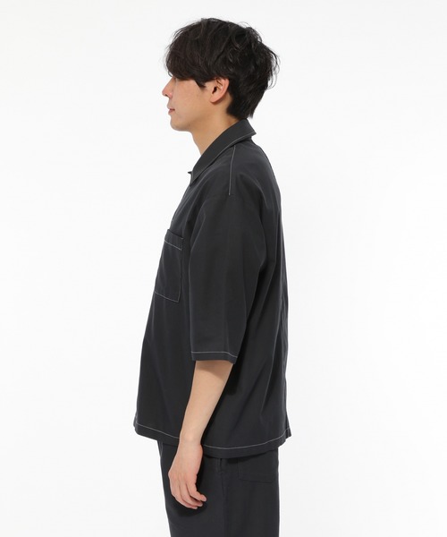 LAKOLE（ラコレ）の「ドビークロップドシャツ / LAKOLE（シャツ/ブラウス・メンズ・ブラック/ベージュ/オリーブ・MEDIUM/LARGE）」の16枚目の写真