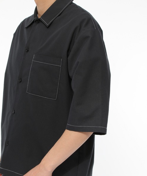 LAKOLE（ラコレ）の「ドビークロップドシャツ / LAKOLE（シャツ/ブラウス・メンズ・ブラック/ベージュ/オリーブ・MEDIUM/LARGE）」の20枚目の写真