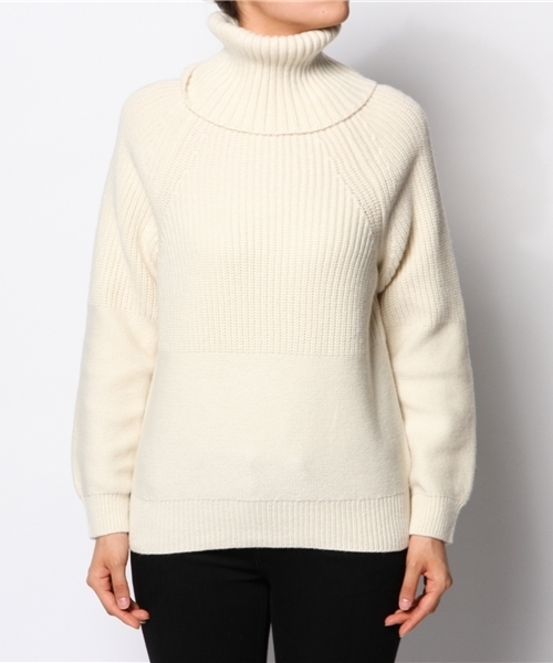 Drawer（ドゥロワー）の「DRAWER 5G タートルネックニット（ニット/セーター・レディース・オフホワイト/ブラック・1/2）」の11枚目の写真