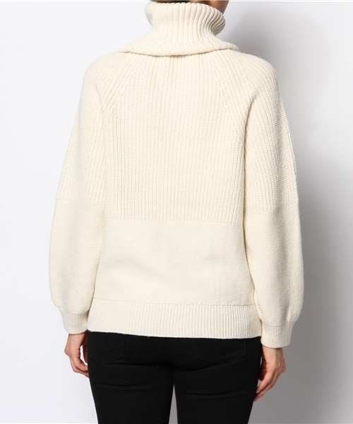 Drawer（ドゥロワー）の「DRAWER 5G タートルネックニット（ニット/セーター・レディース・オフホワイト/ブラック・1/2）」の6枚目の写真