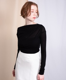 flowriri | flowriri シアードレープトップス(Tシャツ/カットソー)