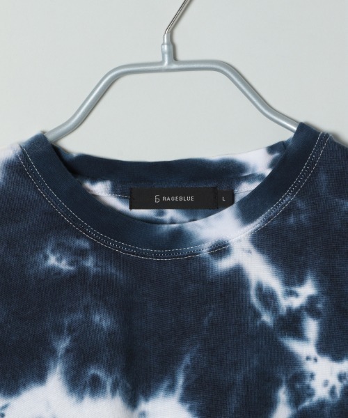 RAGEBLUE(レイジブルー)の「レーヨン混タイダイTシャツ/878630(Tシャツ/カットソー・メンズ・ネイビー/ライトブルー/パープル・MEDIUM/LARGE)」の5枚目の写真