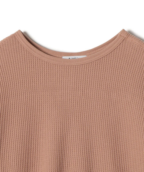 SHIPS Days(シップスデイズ)の「SHIPS Days:ワッフルプルオーバー(Tシャツ/カットソー・レディース・ブラック/ベージュ/ピンク・ONE SIZE)」の9枚目の写真