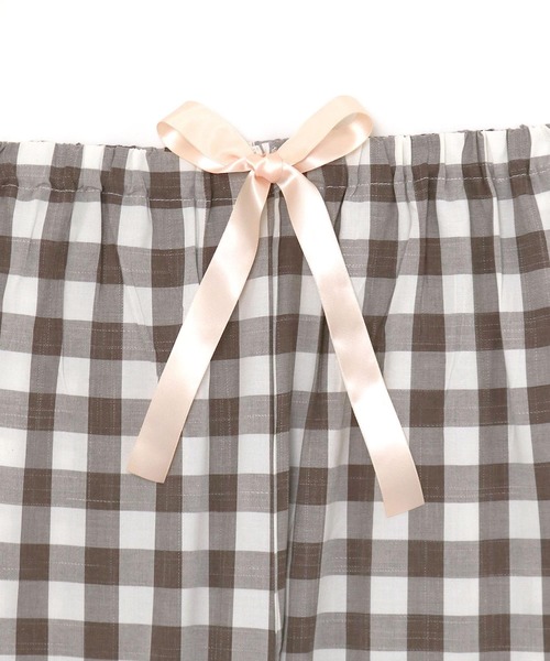 fran de lingerie（フランデランジェリー）の「cotton-me天然繊維100%パジャマシャツセットアップ(ギンガムチェック・パイナップル)（ルームウェア/パジャマ・レディース・ブラウン/ブルー/グリーン/ネイビー/ホワイト・M-L）」の12枚目の写真