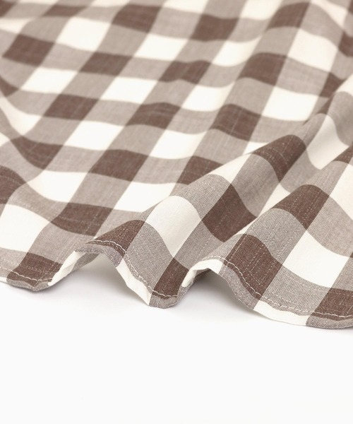 fran de lingerie（フランデランジェリー）の「cotton-me天然繊維100%パジャマシャツセットアップ(ギンガムチェック・パイナップル)（ルームウェア/パジャマ・レディース・ブラウン/ブルー/グリーン/ネイビー/ホワイト・M-L）」の15枚目の写真