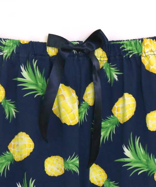 fran de lingerie（フランデランジェリー）の「cotton-me天然繊維100%パジャマシャツセットアップ(ギンガムチェック・パイナップル)（ルームウェア/パジャマ・レディース・ブラウン/ブルー/グリーン/ネイビー/ホワイト・M-L）」の22枚目の写真