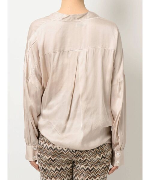 GYDA（ジェイダ）の「ルーズカシュクールシャツ（シャツ/ブラウス・レディース・ブラック/ベージュ・FREE）」の14枚目の写真