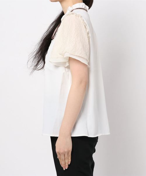 axes femme（アクシーズファム）の「レーシースリーブブラウス（シャツ/ブラウス・レディース・キナリ/レッド/ブラック・MEDIUM）」の5枚目の写真