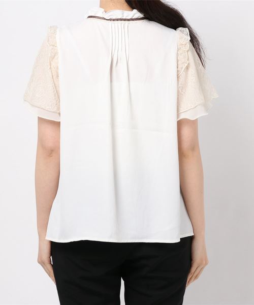 axes femme（アクシーズファム）の「レーシースリーブブラウス（シャツ/ブラウス・レディース・キナリ/レッド/ブラック・MEDIUM）」の4枚目の写真