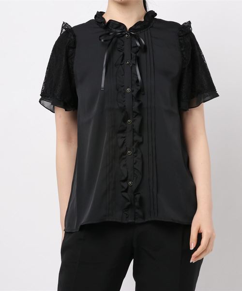 axes femme（アクシーズファム）の「レーシースリーブブラウス（シャツ/ブラウス・レディース・キナリ/レッド/ブラック・MEDIUM）」の18枚目の写真