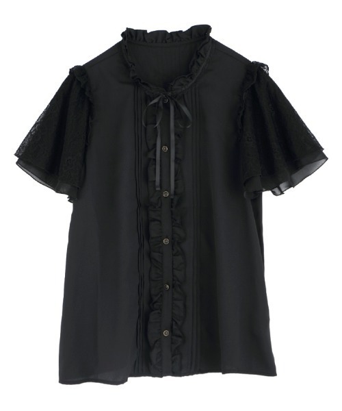 axes femme（アクシーズファム）の「レーシースリーブブラウス（シャツ/ブラウス・レディース・キナリ/レッド/ブラック・MEDIUM）」の6枚目の写真