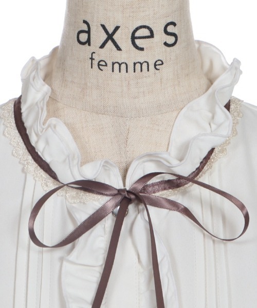 axes femme（アクシーズファム）の「レーシースリーブブラウス（シャツ/ブラウス・レディース・キナリ/レッド/ブラック・MEDIUM）」の12枚目の写真