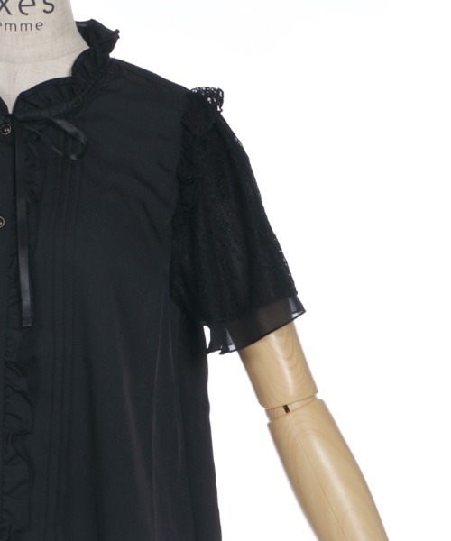 axes femme（アクシーズファム）の「レーシースリーブブラウス（シャツ/ブラウス・レディース・キナリ/レッド/ブラック・MEDIUM）」の16枚目の写真