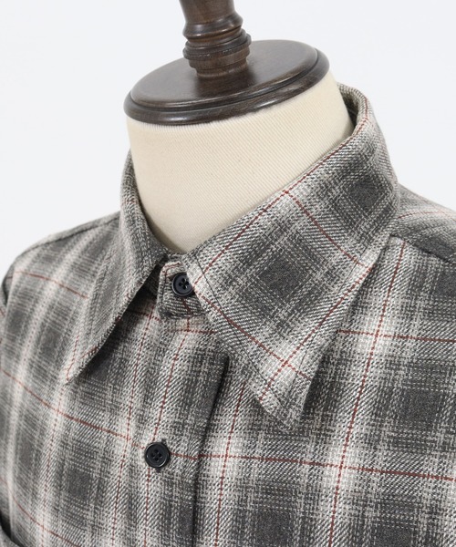 CAMBIO(カンビオ)の「ms4411-ブロックチェックシャツ(シャツ/ブラウス・メンズ・ホワイト/グレー/レッド・M/S/L)」の20枚目の写真