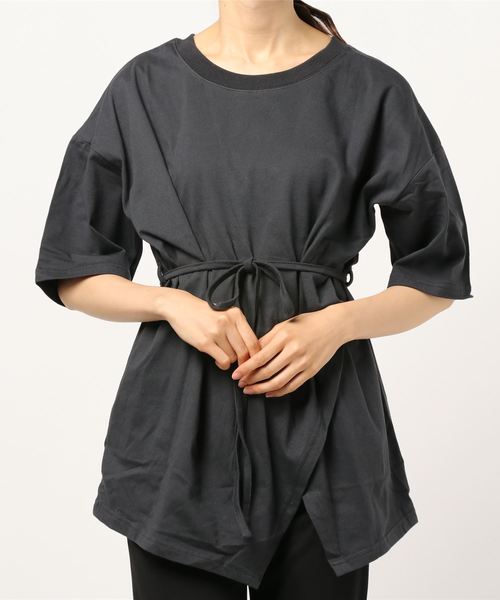 cepo（セポ）の「カレッジアシメＴｅｅ　※２ＷＡＹ（Tシャツ/カットソー・レディース・チャコール/レッド/ブラウン・M）」の18枚目の写真