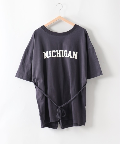 cepo（セポ）の「カレッジアシメＴｅｅ　※２ＷＡＹ（Tシャツ/カットソー・レディース・チャコール/レッド/ブラウン・M）」の2枚目の写真