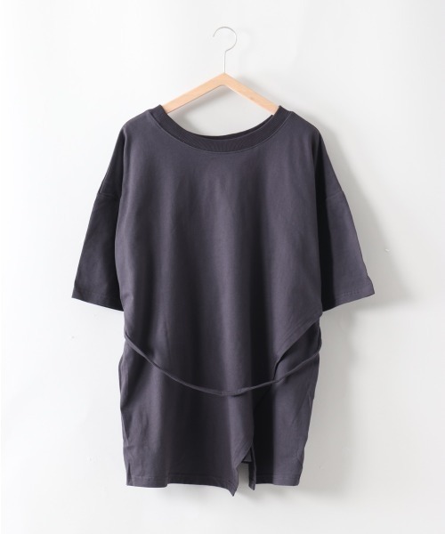 cepo（セポ）の「カレッジアシメＴｅｅ　※２ＷＡＹ（Tシャツ/カットソー・レディース・チャコール/レッド/ブラウン・M）」の7枚目の写真