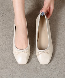 Shoes in Closet | リボン スクエアトゥ ★フラット パンプス  バレエシューズ★ 7441(バレエシューズ)